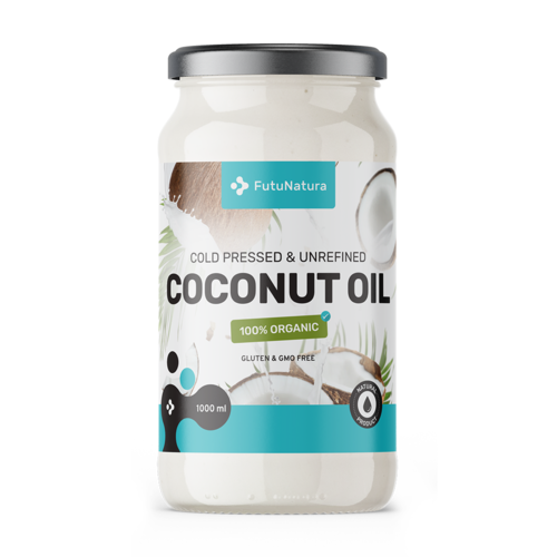 Organic Coconut Oil – Cold-Pressed, Unrefined, 1000 ml
