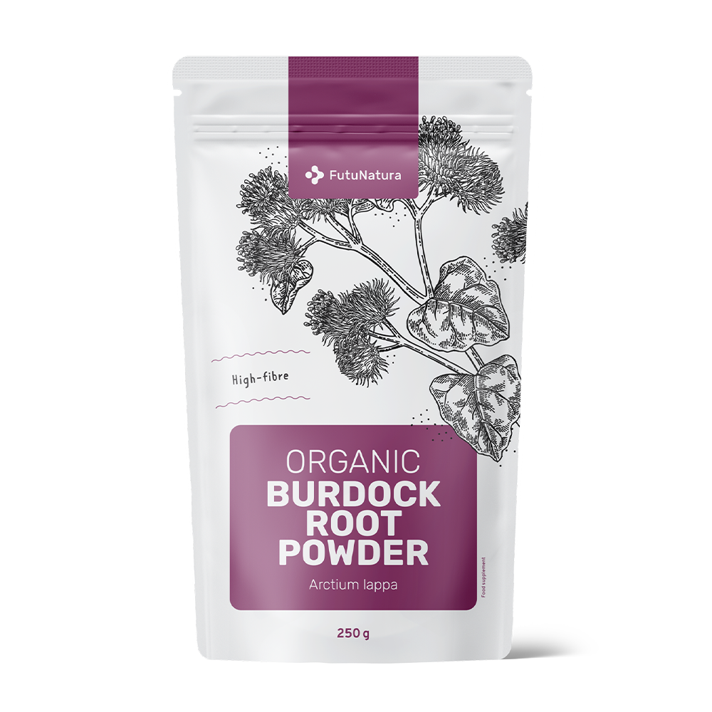 Organic greater burdock - root in powder