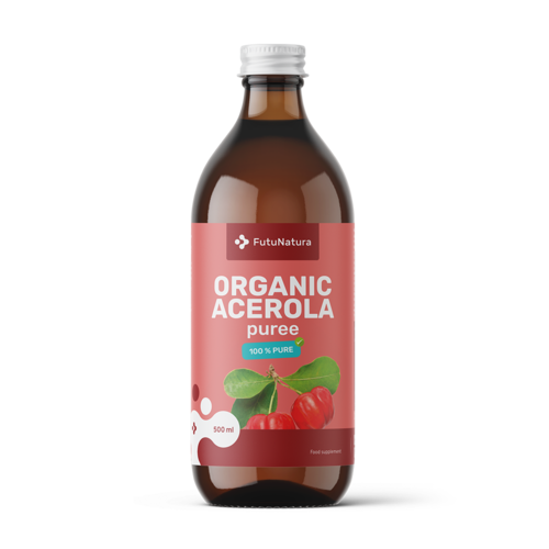 Organic Acerola Pulp Juice, 500 ml