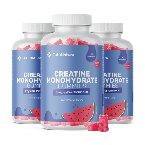 3x Creatine Monohydrate 3000 mg – Watermelon, total 270 gummies