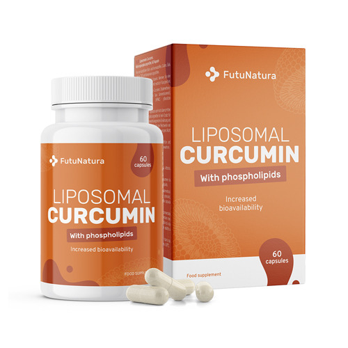 Liposomal curcumin in capsules