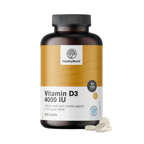 Vitamin D3 4000 IU, 400 tablets