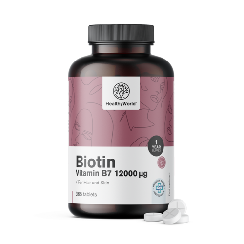 Biotin 12000 µg, 365 tablets