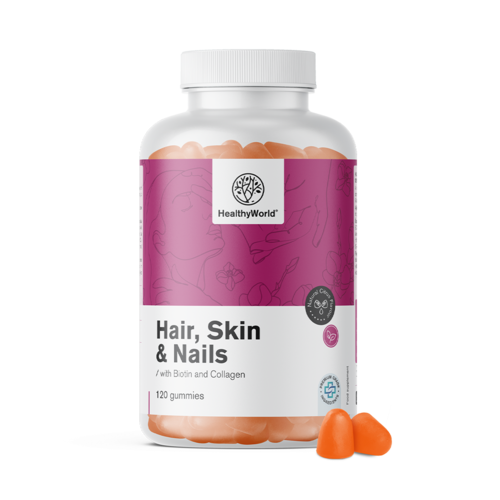 Hair, Skin & Nails - Gummies for Hair, Skin, and Nails, 120 gummies