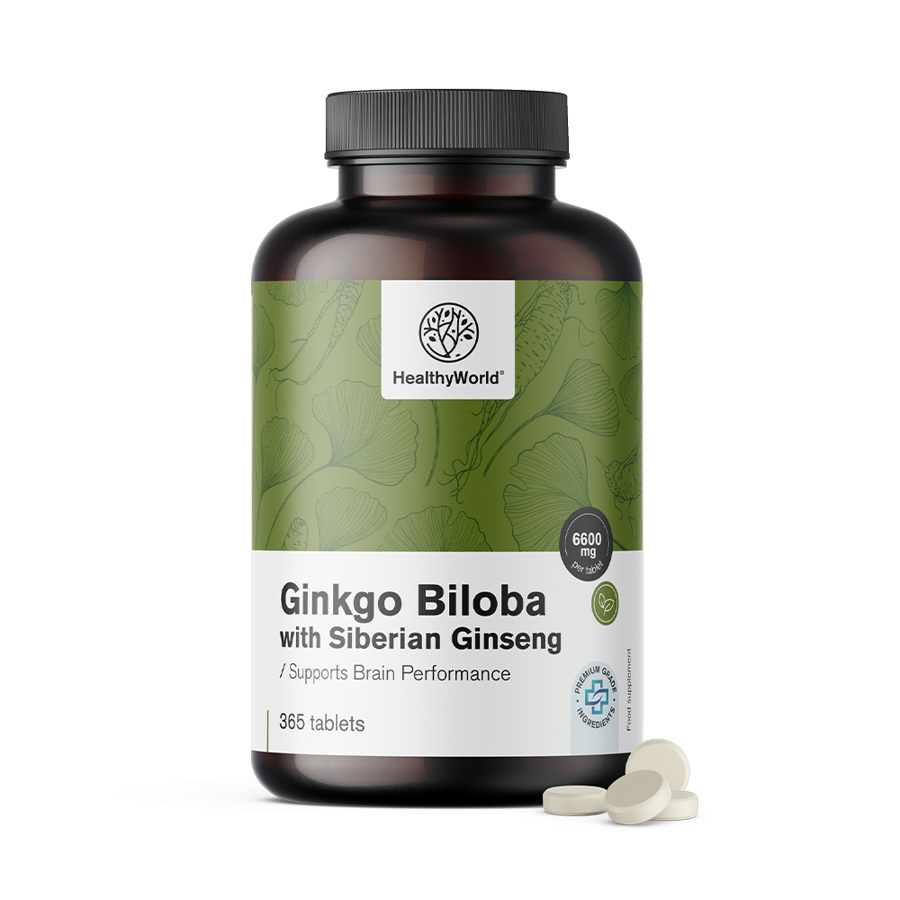 Ginkgo Biloba with Siberian Ginseng in Tablets