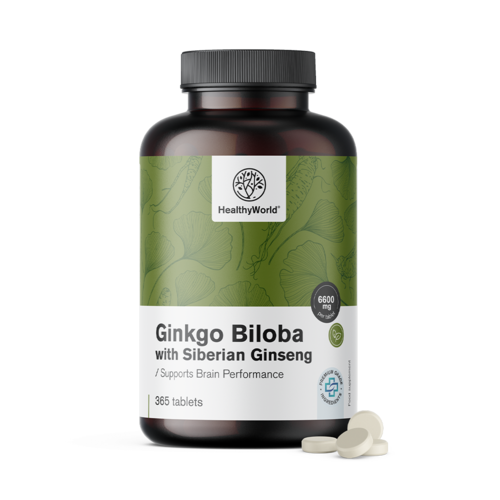 Ginkgo Biloba with Siberian Ginseng 6600 mg, 365 tablets