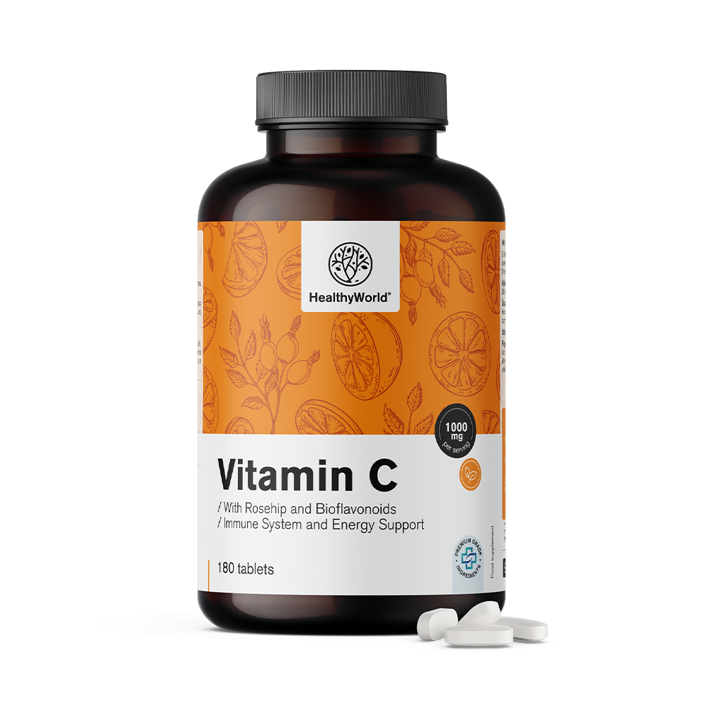 Vitamin C 1000 mg - with Rosehip and Bioflavonoids