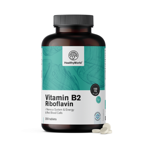 Vitamin B2 - Riboflavin 100 mg, 200 tablets
