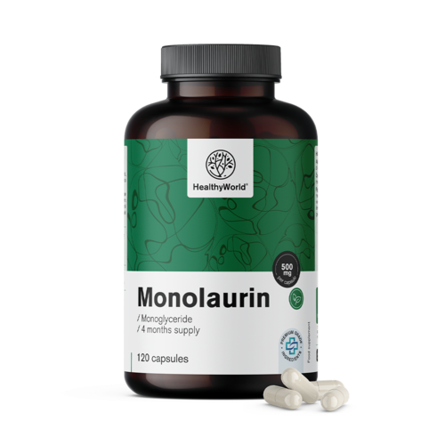 Monolaurin 500 mg, 120 capsules