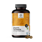 Organic Turmeric 480 mg - with Ginger and Black Pepper, 365 capsules