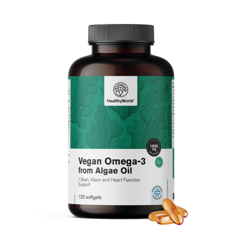 Vegan Omega-3 1000 mg - from Algae, 120 softgels