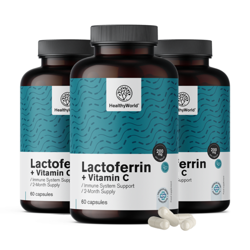 3x Lactoferrin 200 mg, total 180 capsules