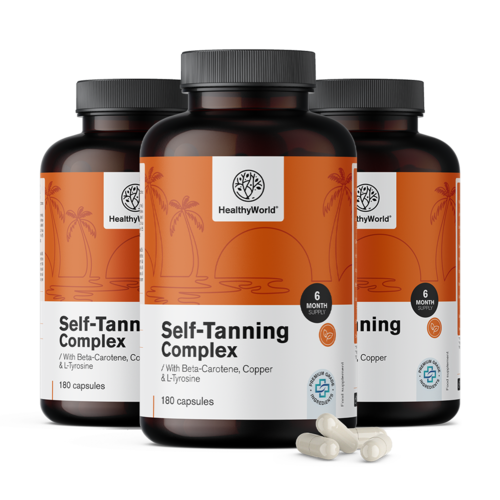 3x Self-Tanning Complex – supports natural tanning, total 540 capsules