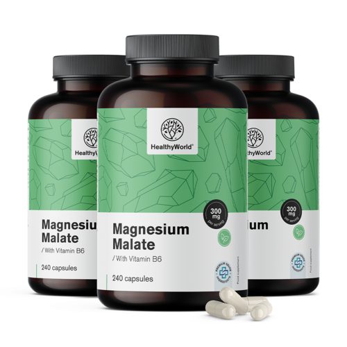 3x Magnesium Malate 2000 mg, total 720 capsules