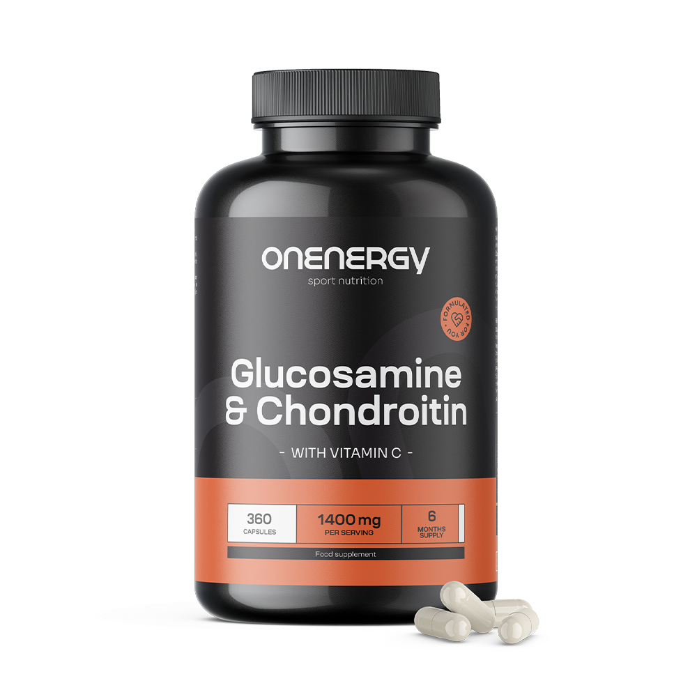 Glucosamine + Chondroitin 1400 mg.