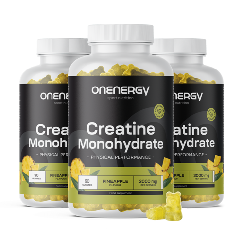 3x Creatine Monohydrate 3000 mg – Pineapple, total 270 gummies