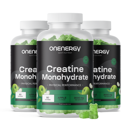 3x Creatine Monohydrate 3000 mg – Apple, total 270 gummies