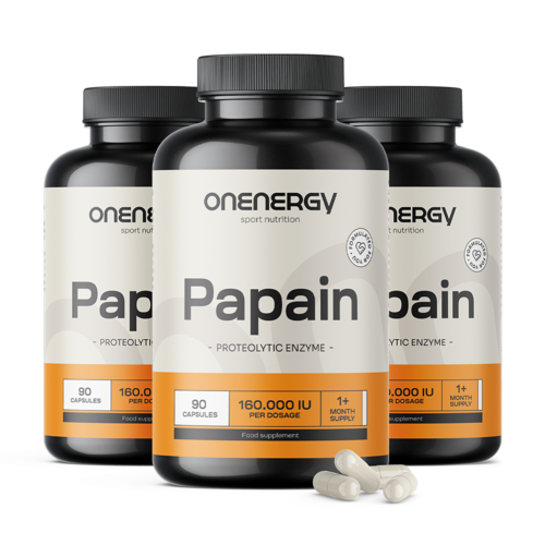 3x Papain 320 mg, total 270 capsules