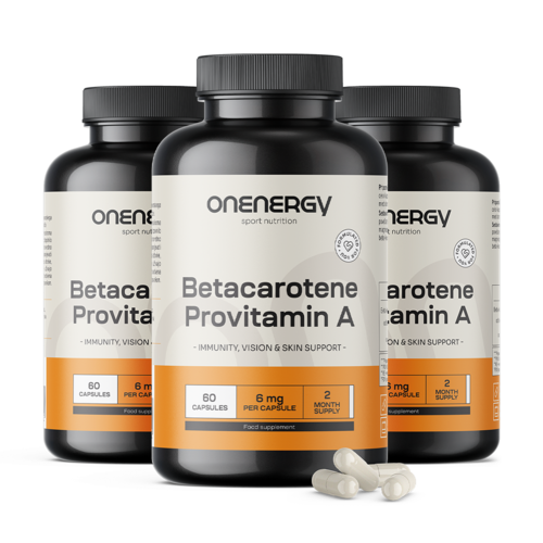 3x Beta-Carotene (Provitamin A), total 180 capsules