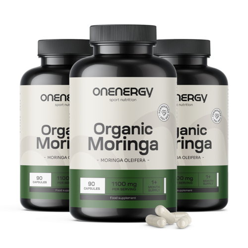 3x Organic Moringa 1100 mg, total 270 capsules