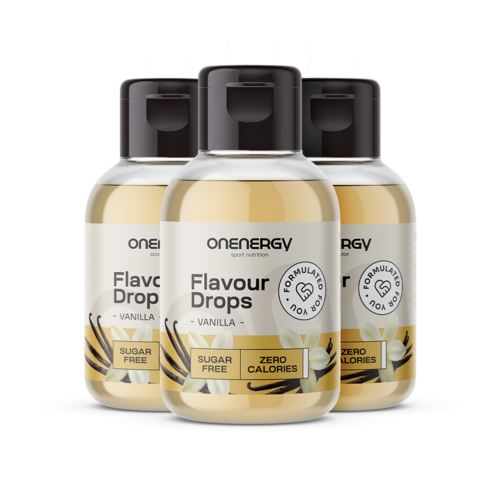3x Flavour Drops with Sweetener – Vanilla, total 150 ml