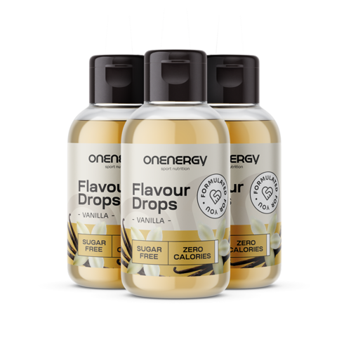 3x Flavour Drops with Sweetener – Vanilla, total 150 ml