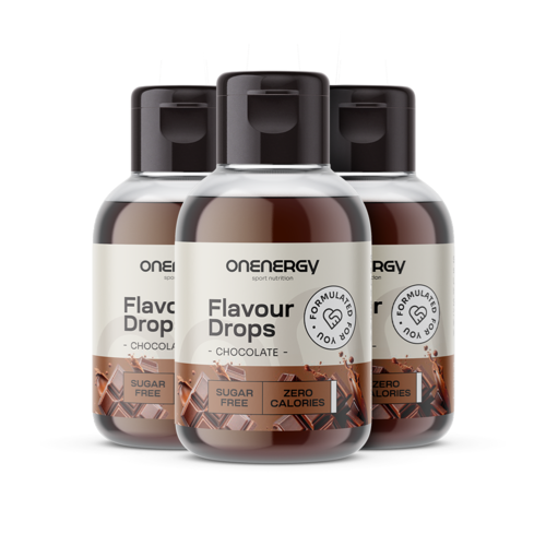 3x Flavour Drops with Sweetener – Chocolate, total 150 ml