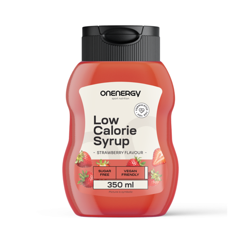 Low-Calorie Syrup with Sweetener – Strawberry, 350 ml