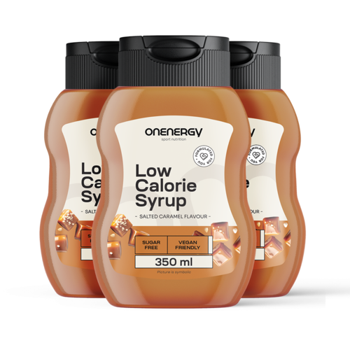 3x Low-Calorie Syrup with Sweetener - Salted Caramel, total 1050 ml
