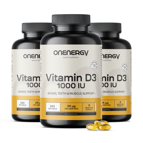 3x Vitamin D3 1000 IU, total 720 softgels