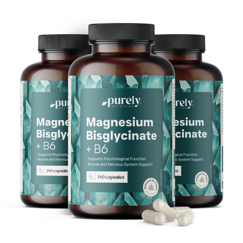 3x Magnesium Bisglycinate with Vitamin B6, total 540 capsules