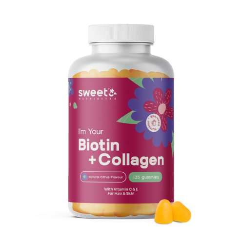 Biotin + Collagen – Gummies for Hair, Skin and Nails, 135 gummies