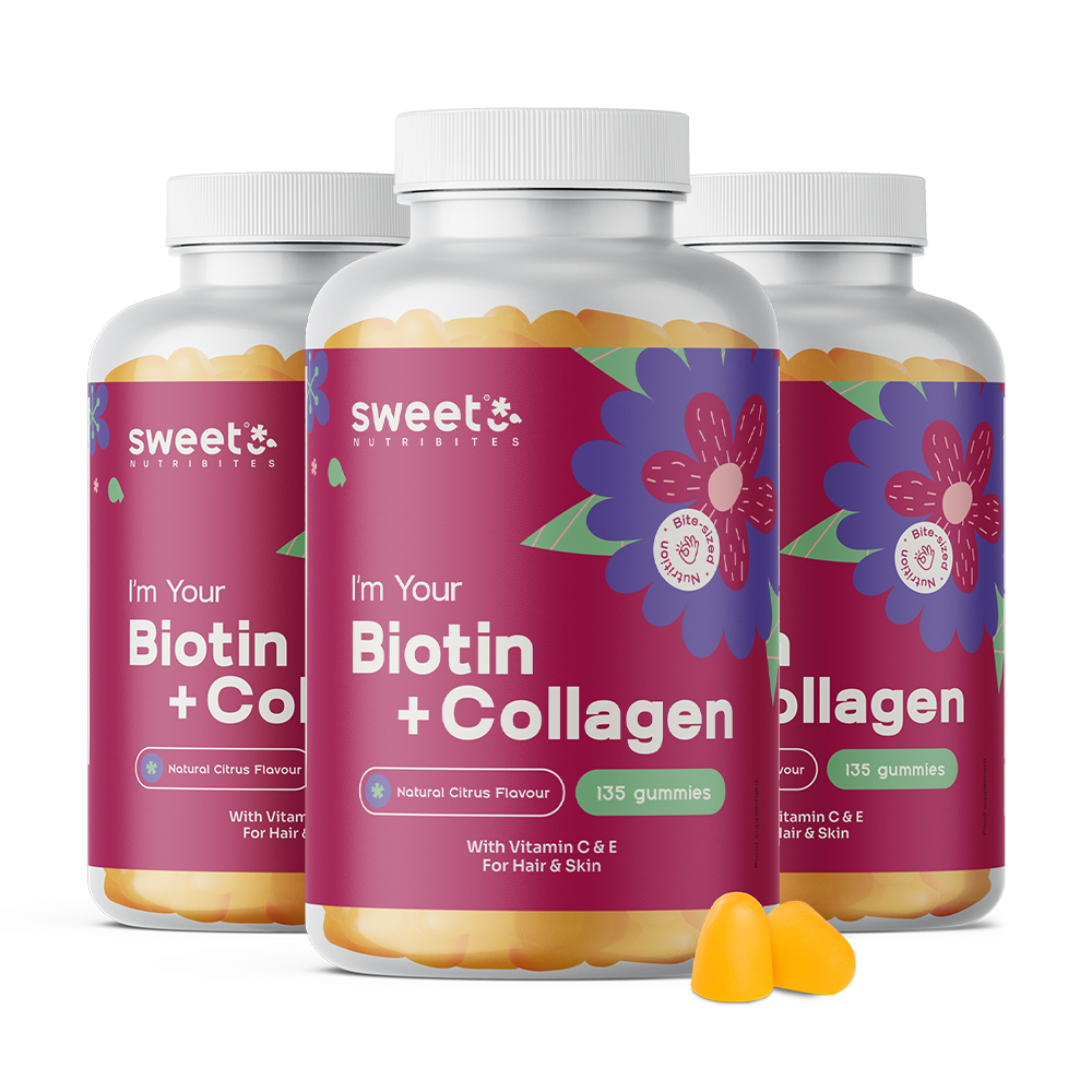 Biotin + kolagen – gumiji za lase, kožo in nohte