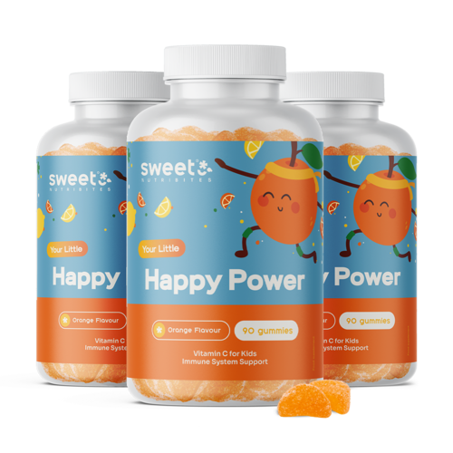 3x Happy Power – Kids’ Gummies with Vitamin C, total 270 gummies